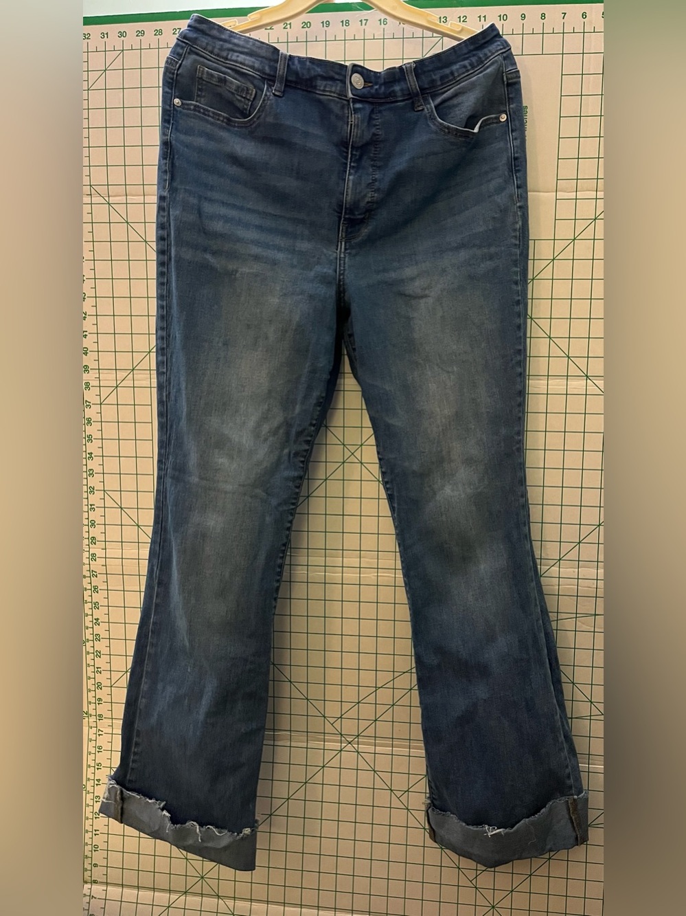 Wonderly Wide Leg Jeans raw hem 16R